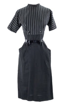 1950's - 1960s Mr. Mort Black & Ivory Cotton Dress - New!