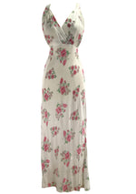 Stunning 1930s Floral Bias Cut Nightgown  New!