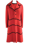 Vintage 1960s Designer Red and Black Ensemble- New!