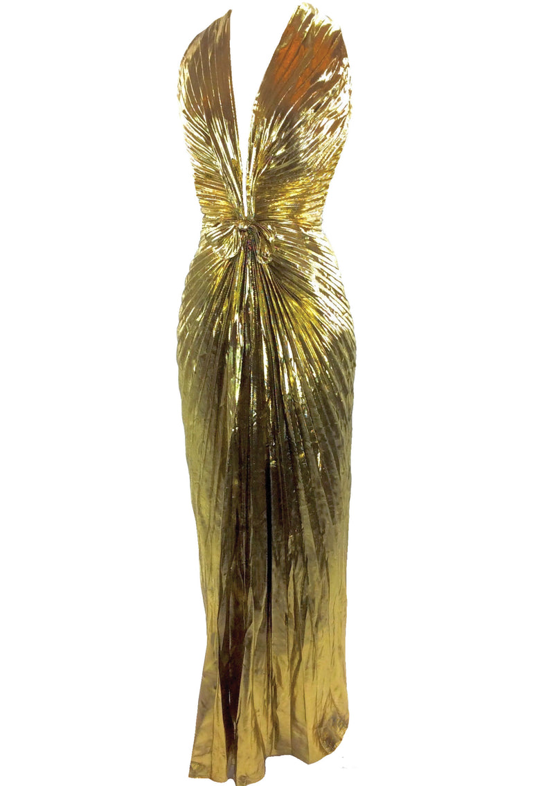 Amazing Travilla Designer Gold Marilyn Gown