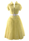 Lovely 1950s Daffodil Yellow Seersucker Dress - New!