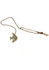 Vintage 1940s Novelty Fishing Rod Brooch - New!