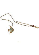 Vintage 1940s Novelty Fishing Rod Brooch - New!
