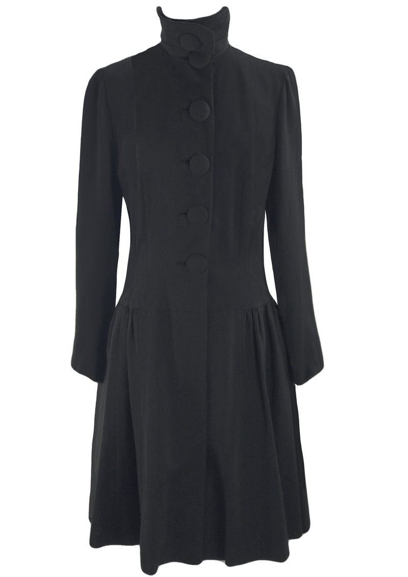 Vintage Rare 1940s Designer Lilli Ann Black Wool Coat- New!