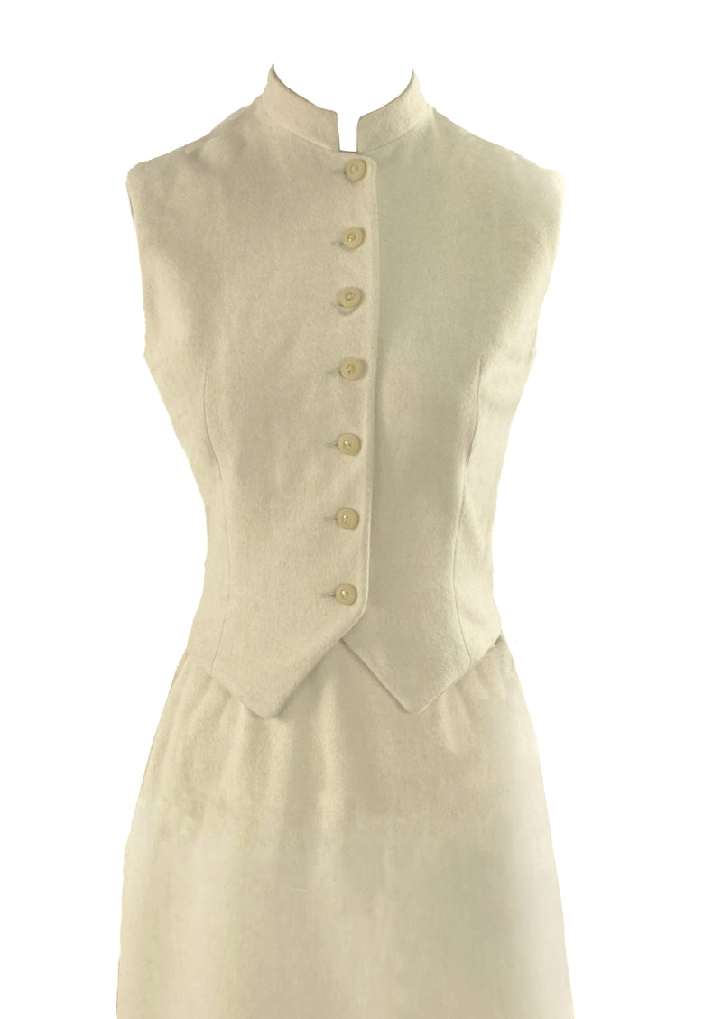 Vintage 1940s Cream Wool Three Piece Suit- NEW!