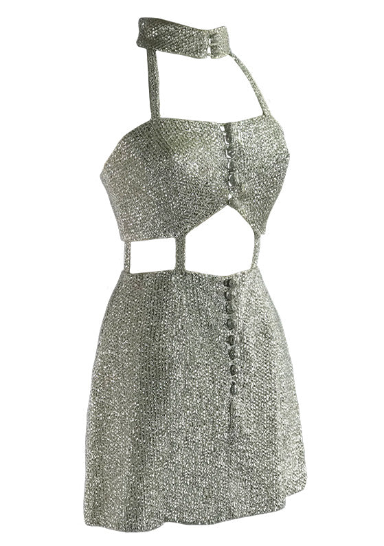 Iconic 1960s Designer Space Age Lurex Dress- New!