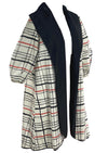 Vintage 1950s Red, White and Black Plaid Coat - New!