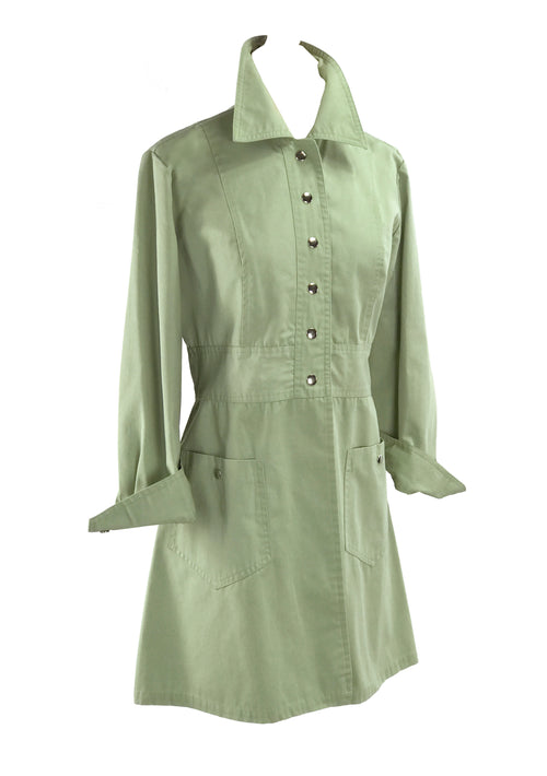 Vintage 1970s Celery Green Lightweight Coat - New!