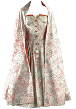Vintage 1952 Designer Carolyn Schnurer Strapless Dress - New!