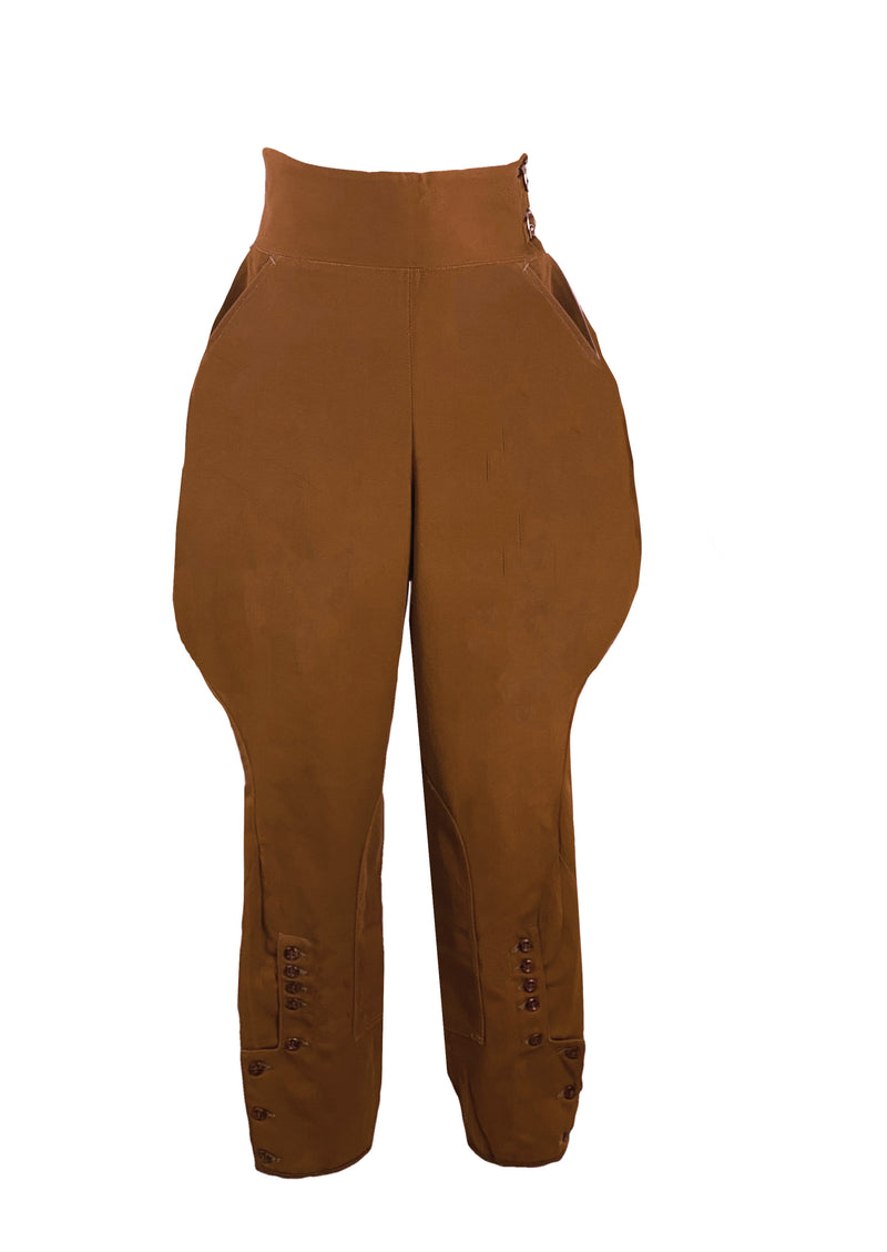 Vintage 1930s Tawny Brown Jodhpurs Riding Breeches- New!
