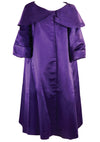 Luxurious 1950s Purple Silk Satin Opera Coat- New!