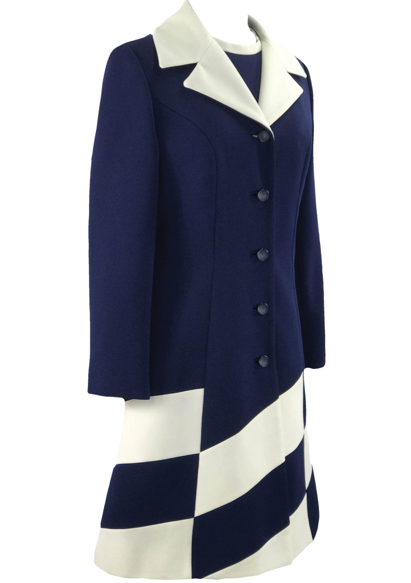 Couture 1960s Navy & White Lilli Ann Ensemble - New! (ON HOLD)