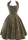 Sensational Wild Cat Cotton Dress 1980s does 1950s- New!