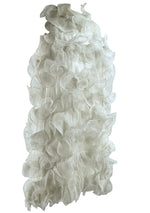 Vintage 1960s Ivory Organza Ruffle Dress- New! (ON HOLD)