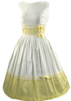 Deadstock 1950s Yellow and White Gingham Cotton Dress- New!