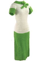 Vintage 1960s does 1930s Crochet Dress  - New!