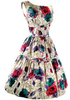 Original 1950's Pink & Turquoise Cotton Dress - New!