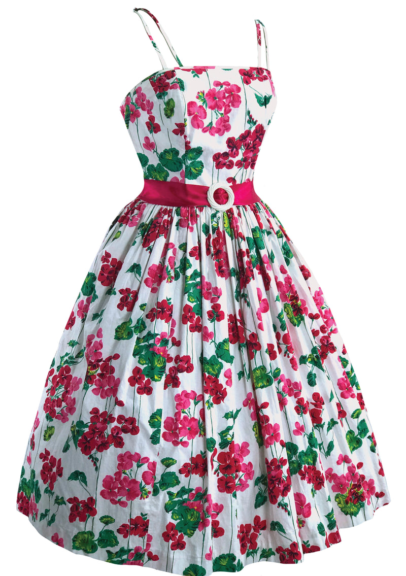 1950s Cherry Blossom Floral Dress and Bolero Ensemble- New! (ON HOLD)