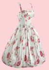 1950s Muted Pink Roses Floral Sundress- New!