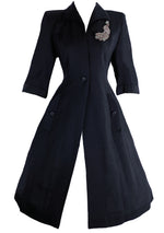 Vintage 1940s Lightweight Linen Blend Coat- New!