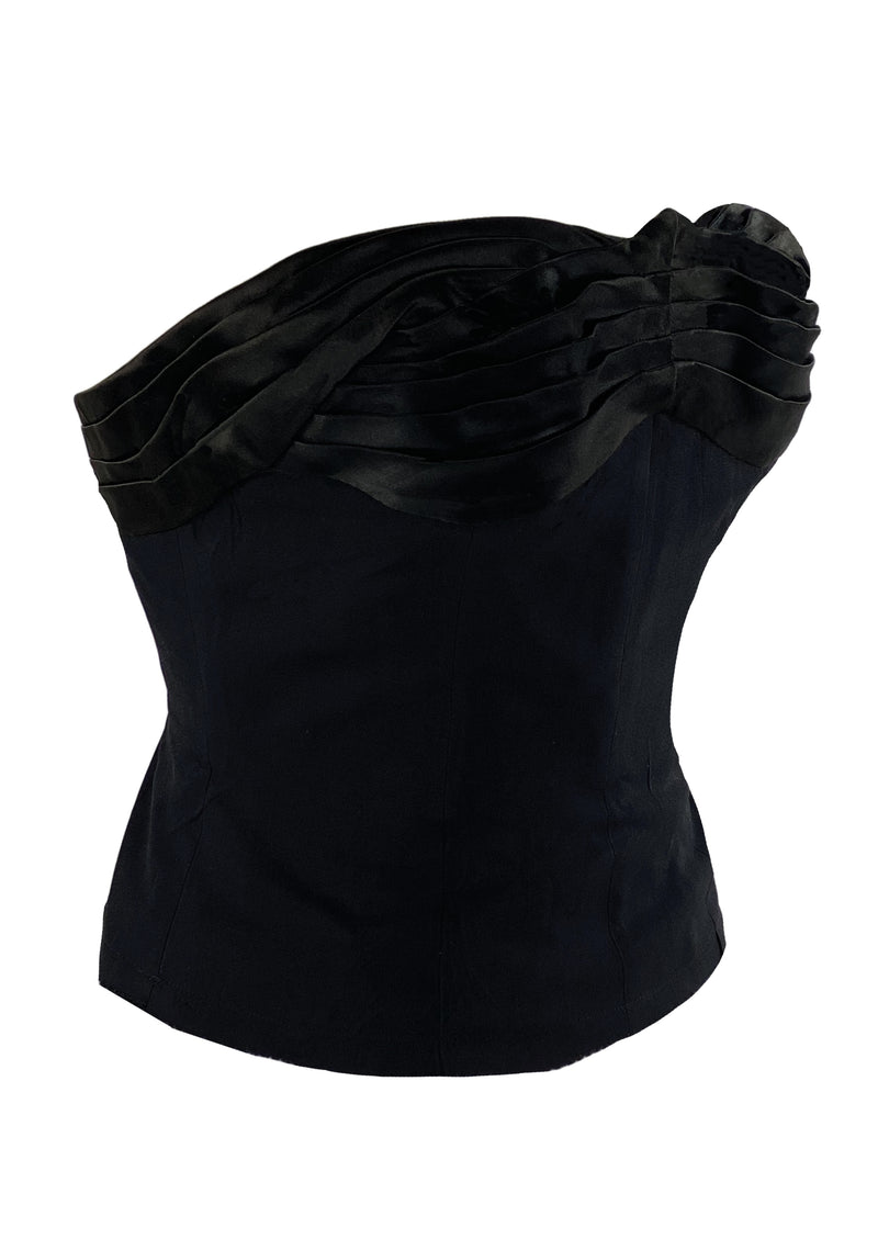 Vintage 1950s Designer Black Bustier Top- NEW!