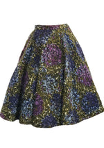 Vintage 1950s Hydrangea Quilted Cotton Skirt- New!