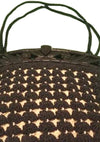 Vintage 1940s Brown & Cream Crochet Purse  - New!