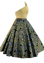 1950s Hand Painted Medallion Print Felt Skirt  - New! (On Hold)