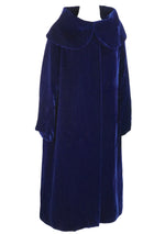 Vintage 1950s Blue Velvet Coat - New!