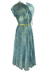 Vintage 1930s Blue and Pink Floral Cotton Dress - NEW!