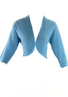Vintage 1950s Blue Knitted Orlon Bolero- New!