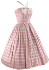 1950s Pat Primo Pink Striped Dress