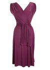 Vintage 1970s Boysenberry Coloured Day Dress - New!