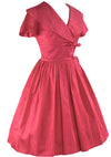 Late 1950s Early 1960s Cranberry Pink Day Dress - New!