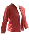 Lovely Deep Coral Pink Late 1950s Cardigan- New!