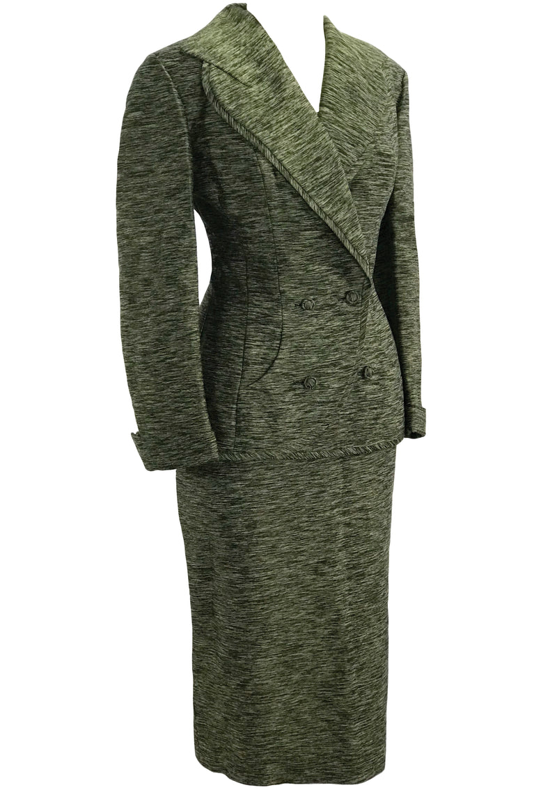 Vintage 1950s Green Silk Lilli Ann Suit - New! (