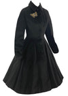 Sublime 1950s Lilli Ann Black Wool Princess Coat- New!