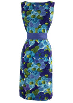 Early 1960s Don Loper Designer Cotton Wiggle Dress- New!