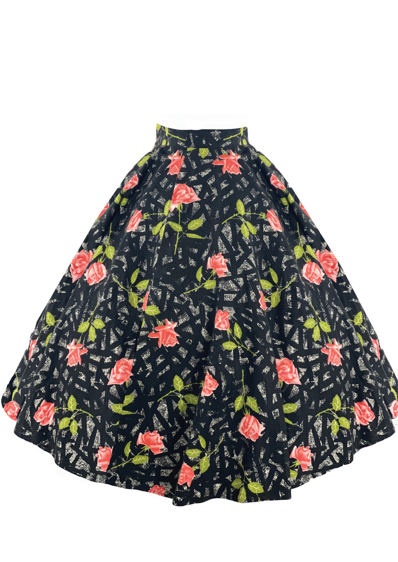 1950s flannel skirt top