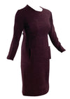 Vintage 1960s Merlot Coloured Flecked Wool Dress- New!