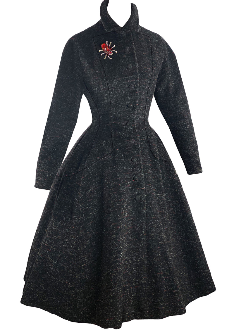 Stunning 1950s Lilli Ann Designer Princess Coat- New!