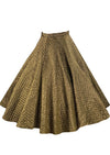 Vintage 1950s Gold Quilted Lurex Cocktail Skirt - New!