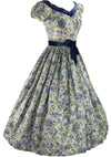 Original 1950's Pink & Blue Floral Day Dress - New!