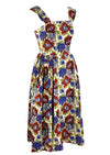 Vintage 1940s Red & Blue Rayon Sundress- New!