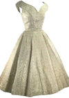1950s Designer Golden Brocade Wedding Party Dress - New! (Layaway)