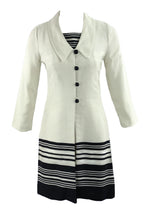 Vintage 1960s Ivory and Black Dress and Coat Ensemble- NEW!