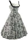 Vintage 1950s B&W Paisley Cotton Sundress - New! ()N HOLD)