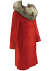 Vintage 1960s Tomato Red Wool Lilli Ann Coat - New!