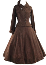 1950s Designer Bronze Lace Dress Suit- New! (ON HOLD)