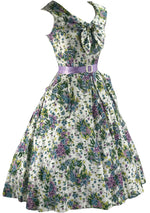 Vintage 1950s Pink, Purple and Blue Floral Sprays- New!